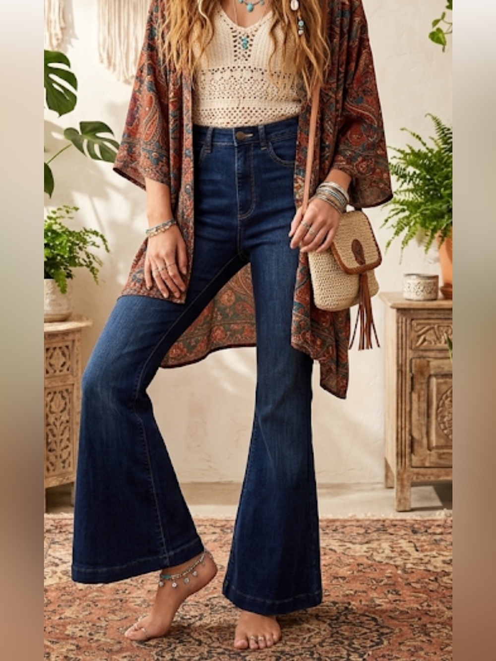 DL1961 Rachel Flare High-Rise Instasculpt Jeans Size 24 Foster Dark Wash